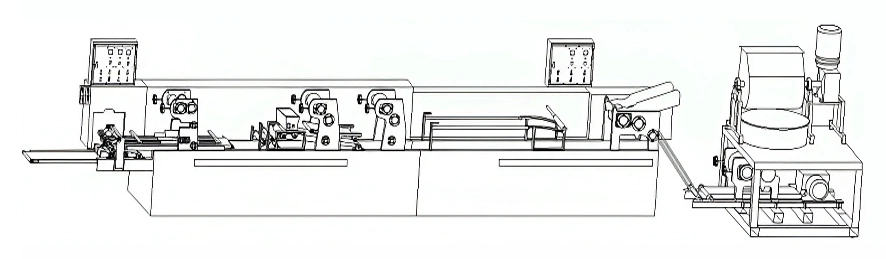 5-stage industrial noodle roller system for 200 kg/h production.